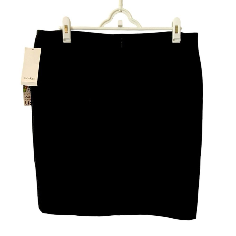 Karen Kane Black Zipper Pocket Skirt,‎ NWT Size 14